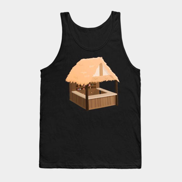 Vacation Time at the Tiki Hut Tank Top by PaperRain